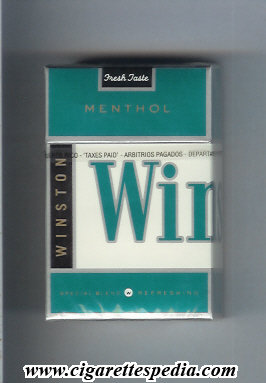 win s ton with vertical small winston menthol ks 20 h usa