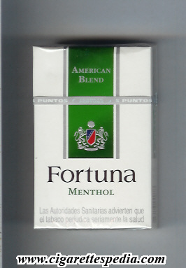 Fortuna Spanish Version American Blend Menthol Ks 20 H Spain Cigarettes Pedia