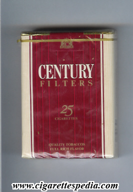 century quality tobaccos filters ks 25 s usa