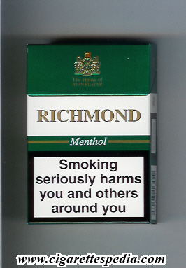 Richmond (english version) (Menthol) KS-20-H - England - Cigarettes Pedia