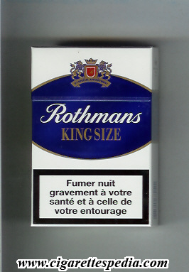 Royals (english version) (white and light blue and blue) KS-25-H (Rothmans)  - England - Cigarettes Pedia