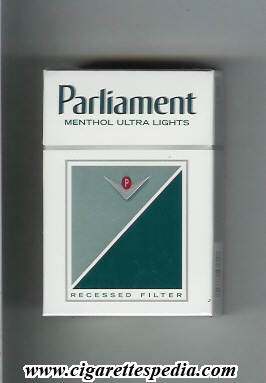 parliament emblem in the middle menthol ultra lights ks 20 h usa