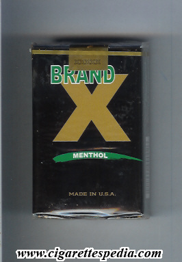x brand menthol ks 20 s usa