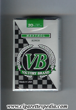 vb victory brand menthol ks 20 s usa