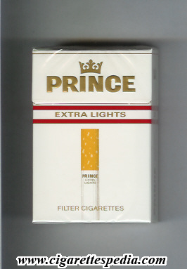prince with cigarette extra lights ks 20 h extra lights on white sweden