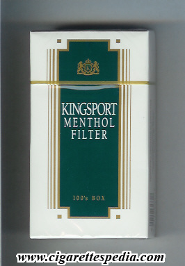 kingsport american version menthol filter l 20 h usa
