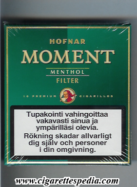 moment hofnar menthol cigarillos 0 9l 10 b holland