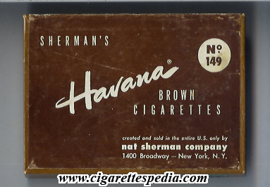 sherman s havana no 149 brown s 20 b usa