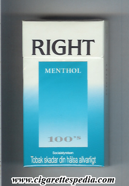 right with big square menthol l 20 h sweden