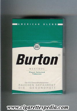 burton menthol american blend ks 19 h germany