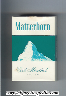 Matterhorn Cool Menthol Ks 20 H England And Jamaica Cigarettes Pedia