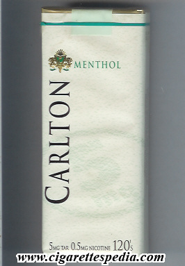 carlton american version vertical name menthol sl 20 s usa