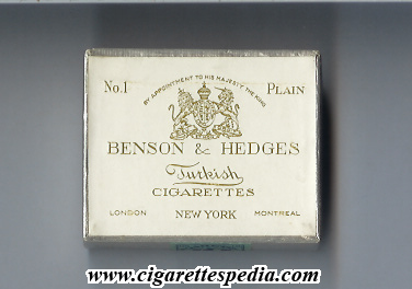 benson hedges very old design turkish cigarettes no 1 plain 0 8s 10 b white usa