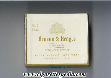 benson hedges very old design turkish cigarettes no 1 gold 0 8s 10 b white usa