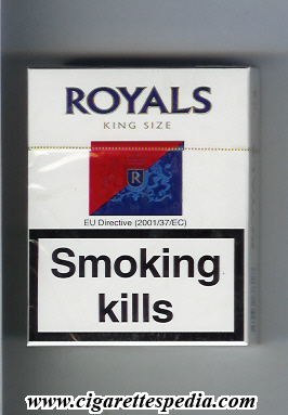 royals english version white red blue ks 25 h rothmans england