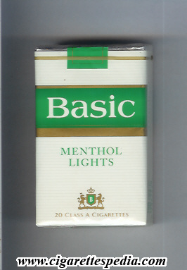 basic design 2 with b menthol lights ks 20 s usa