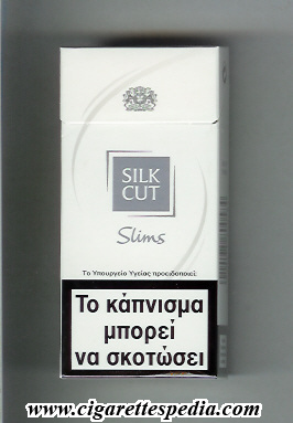 silk cut slims l 20 h white silver greece england