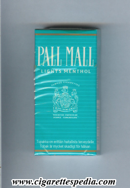 pall mall american version famous cigarettes lights menthol ks 10 h finland usa