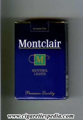 montclair m design 2 with line under montclair menthol lights ks 20 s usa
