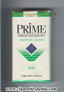 prime menthol lights l 20 s usa