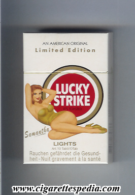 lucky strike with girl lights samanta ks 20 h switzerland usa