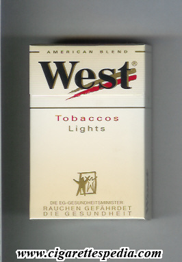west r tobaccos lights american blend ks 19 h red tobaccos germany