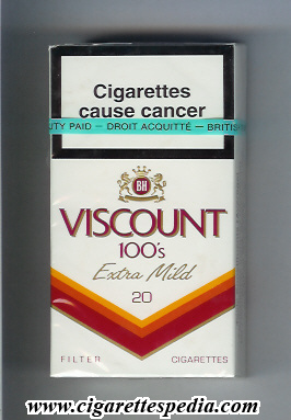 viscount viscount on white with v line extra mild l 20 h canada
