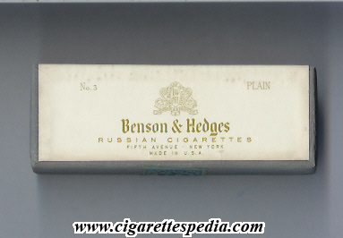 benson hedges very old design russian cigarettes no 3 plain 0 5s 10 b white usa