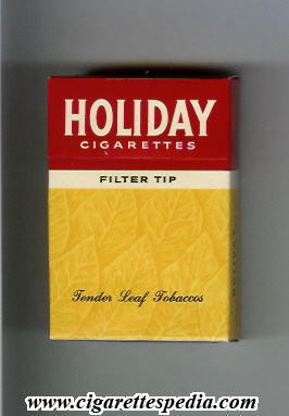 holiday american version design 1 filter tip tender leaf tobaccos ks 20 h yellow red usa