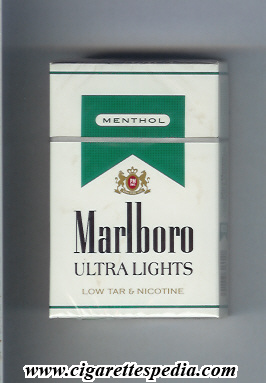 marlboro ultra lights menthol ks 20 h usa