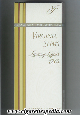 virginia slims name by two lines lights sl 20 h usa