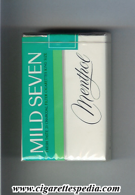 mild seven vertical name menthol vertical menthol ks 20 s japan