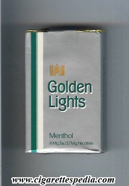 golden lights menthol ks 20 s silver usa