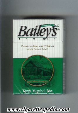 bailey s family menthol ks 20 h usa