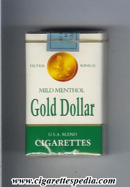 gold dollar american version mild menthol ks 20 s usa