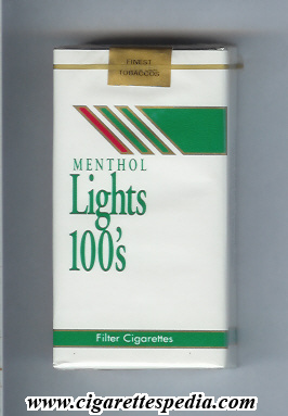without name with diagonal lines from above menthol lights l 20 s usa