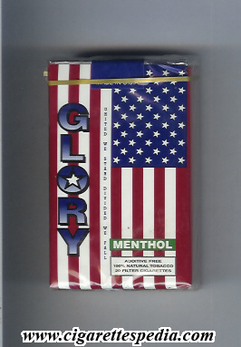 glory american version menthol ks 20 s usa