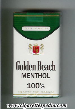golden beach selected fine tobaccos menthol l 20 s usa peru