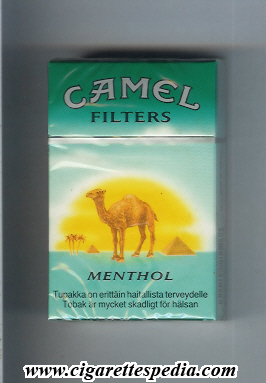 camel with sun menthol filters ks 20 h finland usa