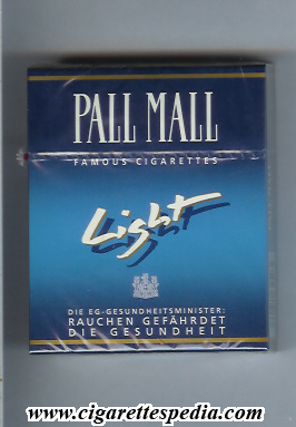 pall mall american version famous cigarettes original design light ks 25 h germany usa