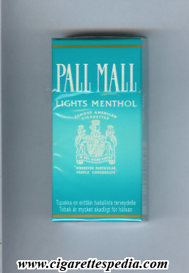 pall mall american version famous american cigarettes lights menthol ks 10 h light green finland usa
