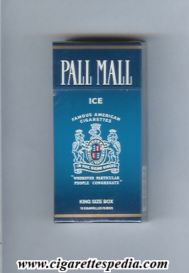 pall mall american version famous american cigarettes ice ks 10 h argentina usa