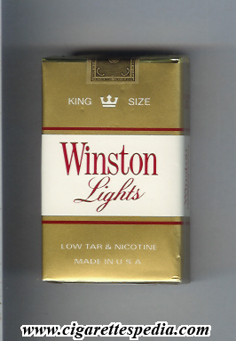 winston lights gold white ks 20 s usa
