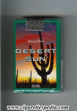 desert sun menthol selected blend ks 20 s usa philippines