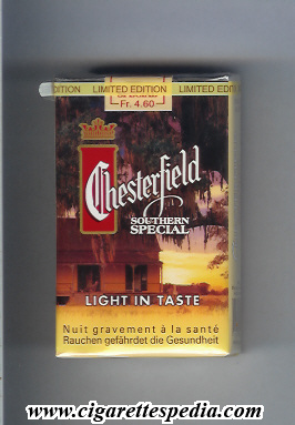 chesterfield light in taste southern special ks 20 s picture 1 switzerland