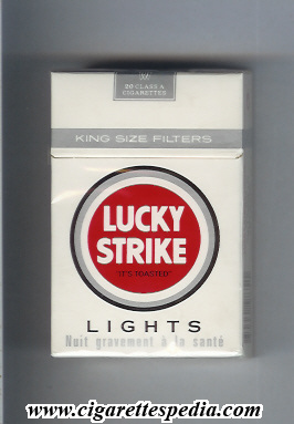 lucky strike lights ks 20 h white france usa