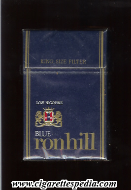 ronhill ronhill from below with lines from the left and right blue low nicotine ks 20 h blue yugoslavia croatia