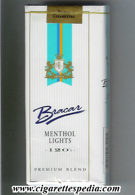 bracar menthol lights premium blend sl 20 s india