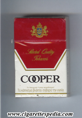 cooper design 1 select quality tobaccos ks 20 h white red greece
