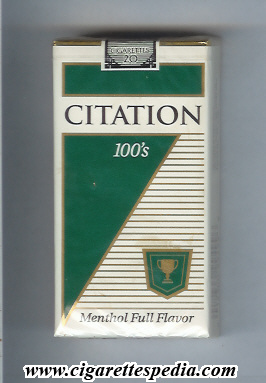 citation menthol full flavor l 20 s usa